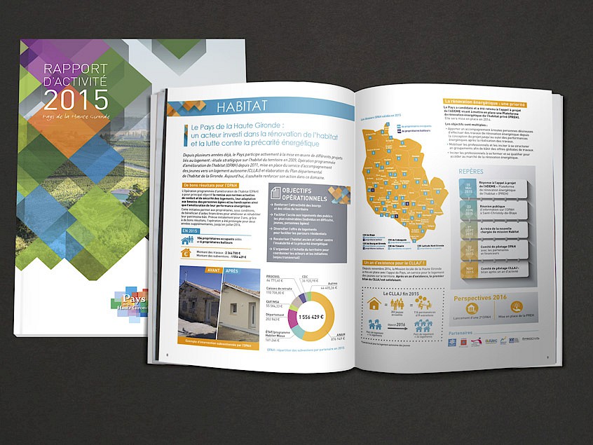 Rapport d'activité 2015 - 16 pages - Conception, création, rédaction, suivi de fabrication